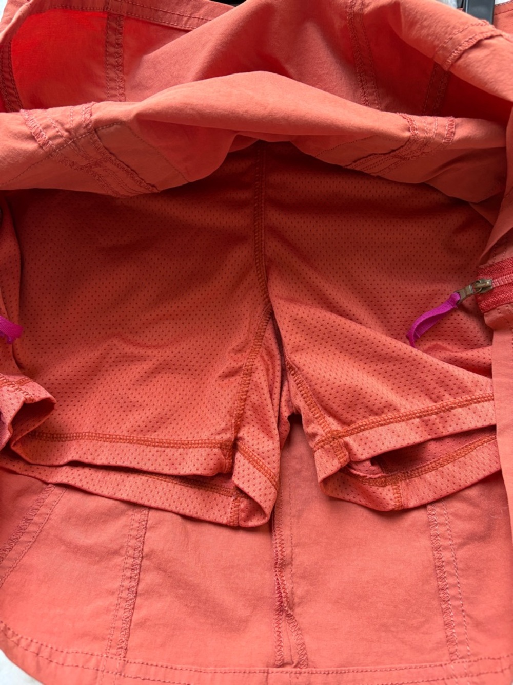 Title Nine Trail Mix Coral Athletic Skort with Zip Closure - Picture 5 of 10